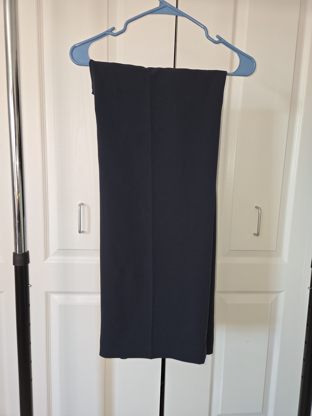 LOFT Navy Wide-Leg Trousers - Picture 2 of 7